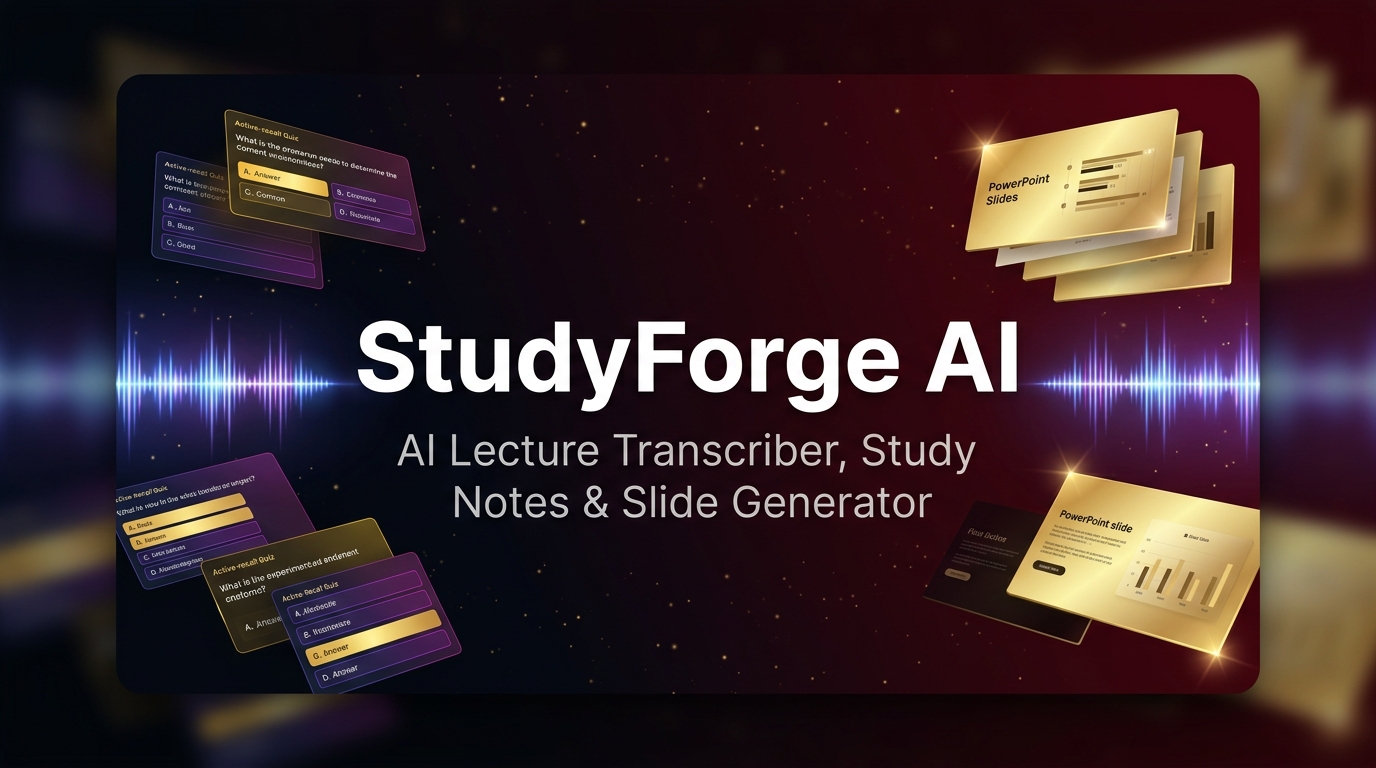 Study Forge AI —Turn Any Lecture Video into Notes